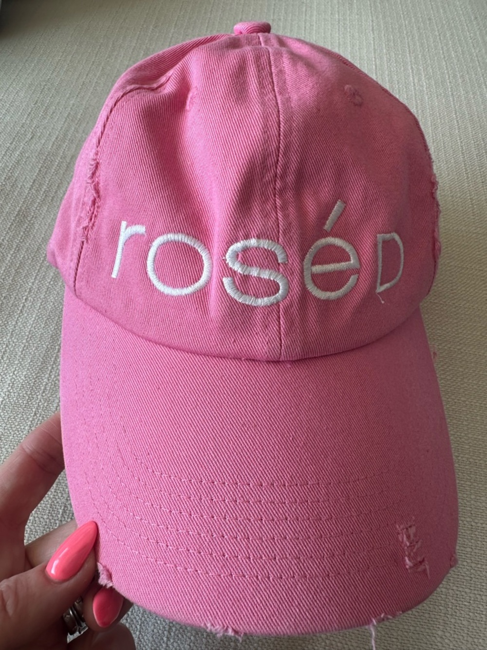 Pink "roséD" Embroidered Baseball Cap